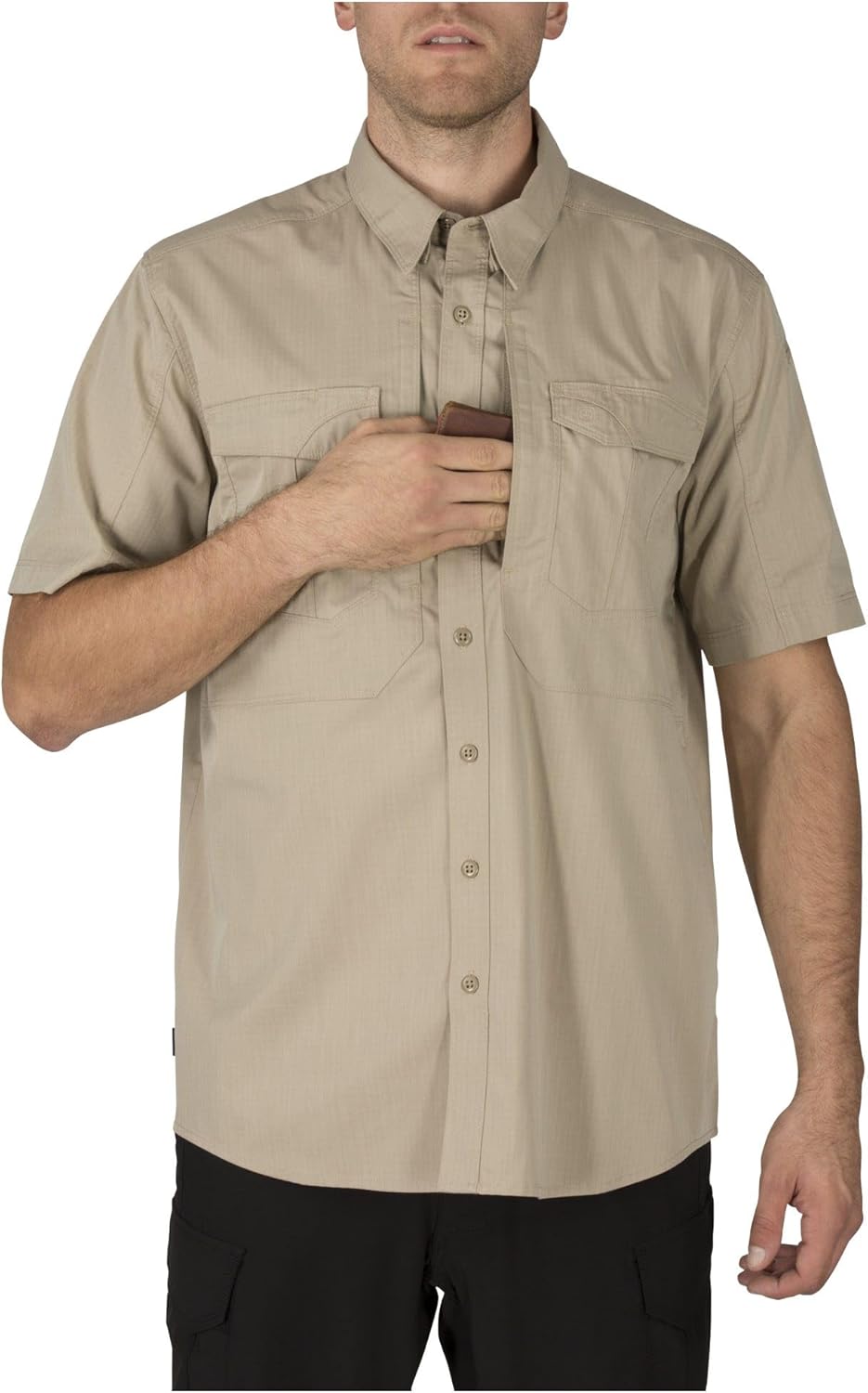 5.11 Tactical Mens Stryke Button Down Short Sleeve Shirt with Pockets