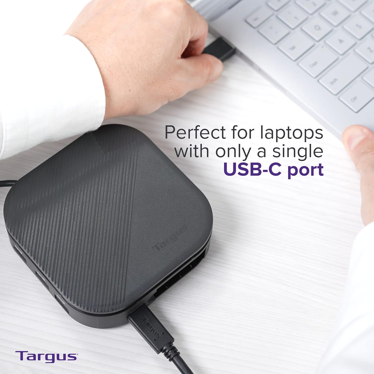 Targus USB-C Universal Dual HD Docking Station with 80W PD Pass-Thru, Docking Station Dual Monitor (HD) or Single Monitor