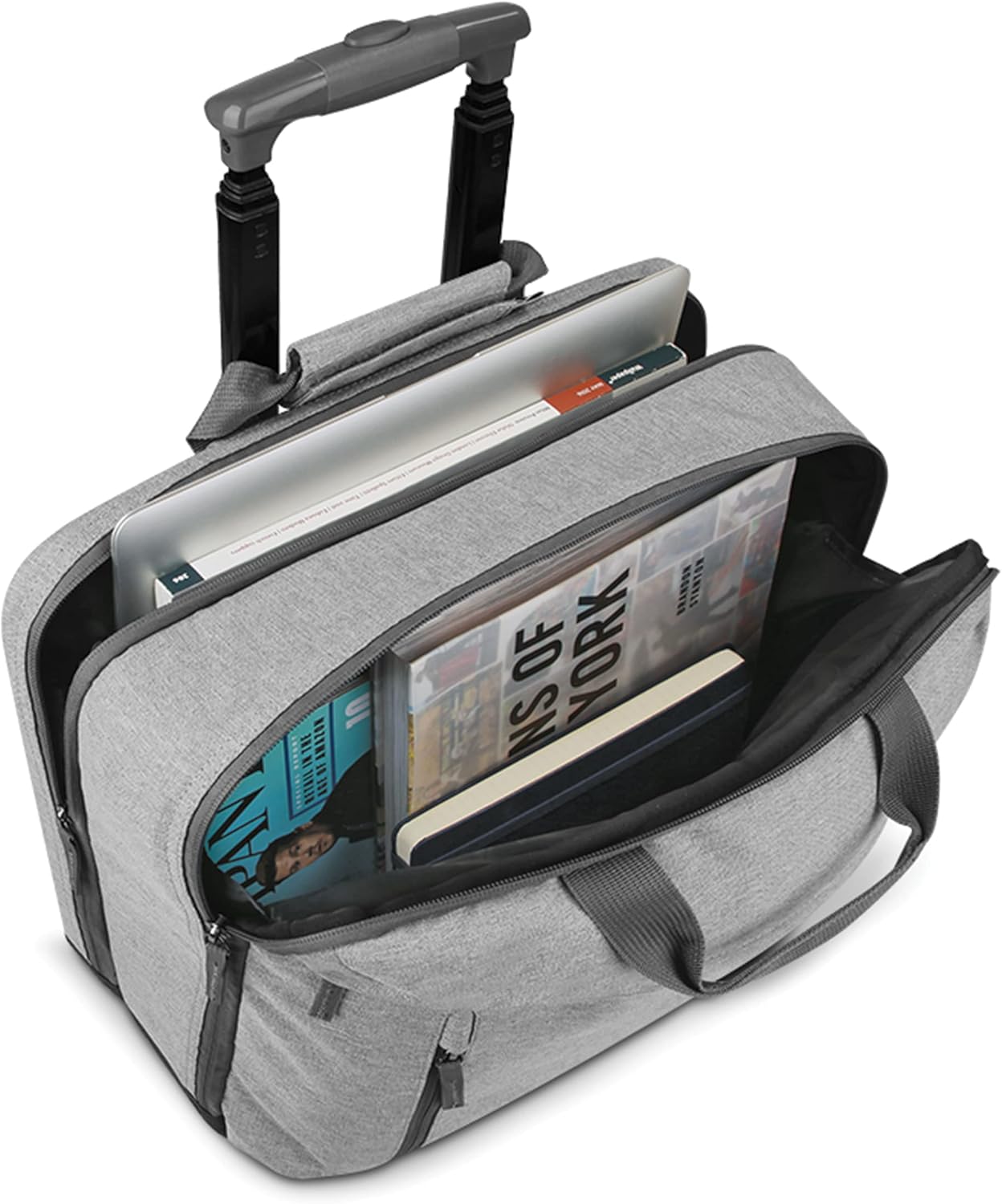 Solo New York Underseat Rolling Catalog Case - Roller Laptop Bag with Wheels, Wheeled Briefcase for Women & Men