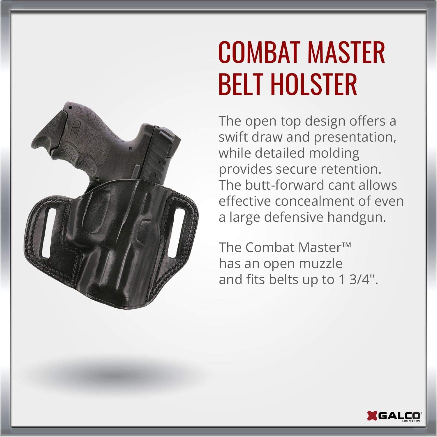 GALCO Combat Master Leather Belt Holster