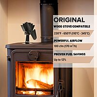 Original Heat Powered Stove Fan - Powerful Classic Design, High Performance, Perfect for Wood Stoves