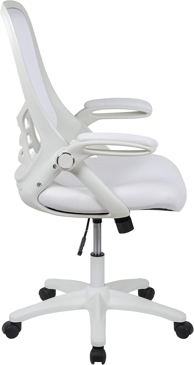 Flash Furniture Porter High-Back Mesh Ergonomic Swivel Office Chair with Adjustable Lumbar Support and Flip-Up Armrests