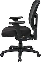 Office Star ProGrid Breathable Mesh Back Manager's Office Chair with Built-in Lumbar Support and 2-Way Adjustable Padded