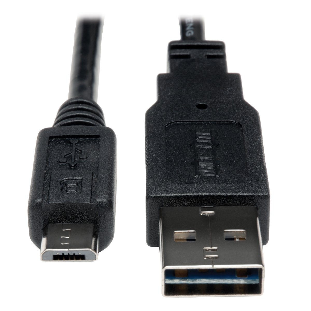 Tripp Lite Universal Reversible USB 2.0 Hi-Speed Cable (Reversible A to 5Pin Micro B M/M) 6-ft.(UR050-006),Black