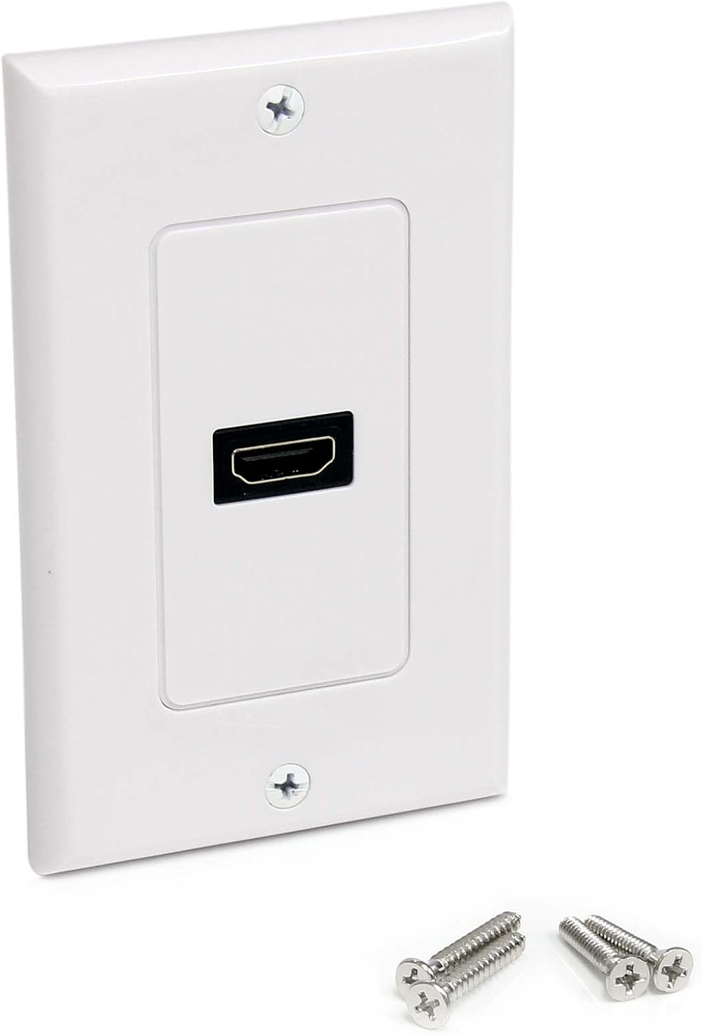 StarTech.com Single Outlet Female HDMI Wall Plate White - 1-gang - HDMI Digital Audio/Video - White