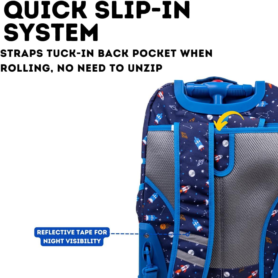 J World New York Unisex Kid's Duo Rolling Backpack with Lunch Box Set, Spaceship, One Size One Size Spaceship