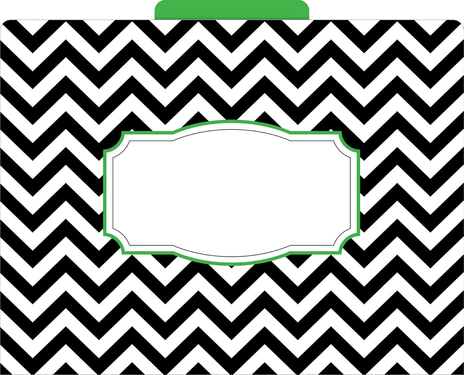 BARKER CREEK Designer File Folders, Nautical Chevron, Multicolor Chevrons on Outside, Bright Colors on Inside, Letter Size
