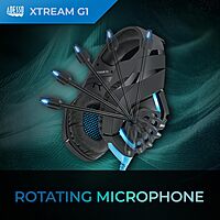 ADESSO Xtream Gaming Headset with 50 mm Drivers, Noise Cancelling Microphone and LED Lighting