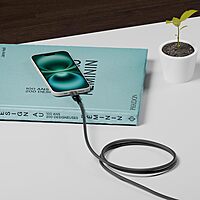 CODi 6ft USB-C to USB-C Charging Cable | Braided Nylon, Fast Charge & Sync, Durable Aluminum Housing