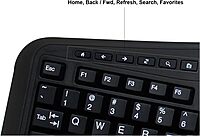 AKB-450UB - Ergonomic Keyboard with Built-in Touchpad, Wired, Multimedia Hotkeys, Split Keys Design