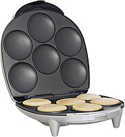 Brentwood AR-136 6 Piece Non-Stick Arepa Maker Silver, 1"
