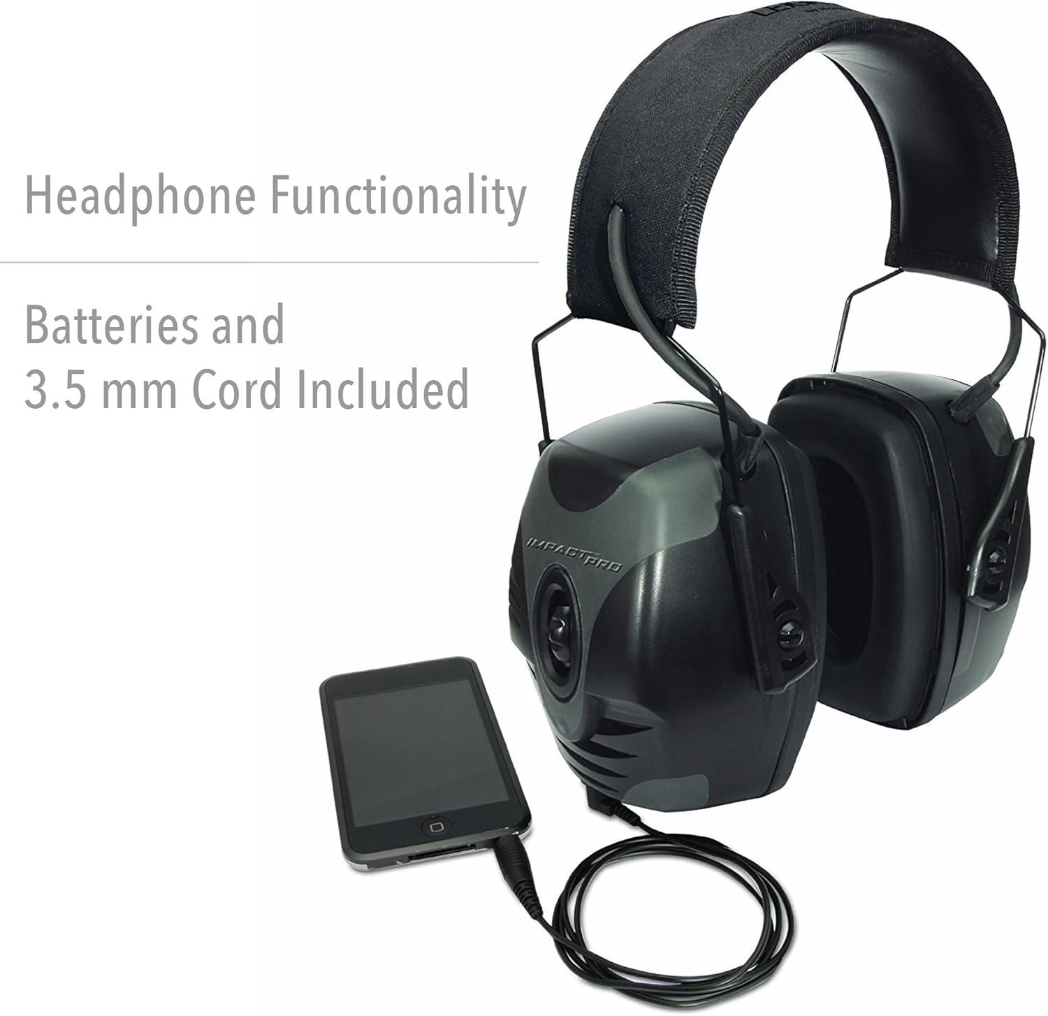 Howard Leight by Honeywell Impact Pro Sound Amplification Electronic Earmuff (R-01902) Large Earmuff