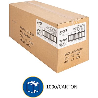 Genuine Joe Heavy Weight Plastic Fork, Black, 1000 Count
