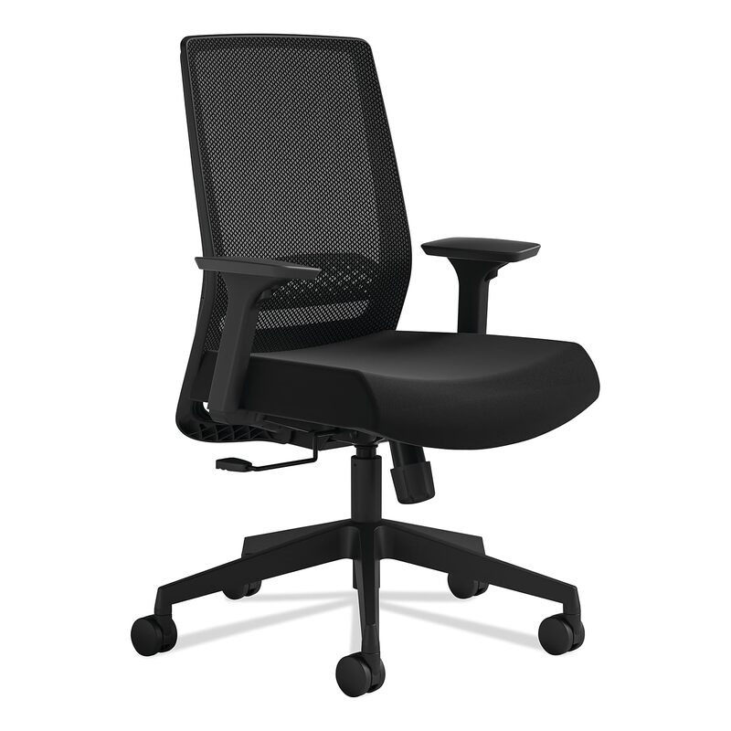 Safco Medina Basic Ergonomic Mesh High-Back Desk Chair, Black