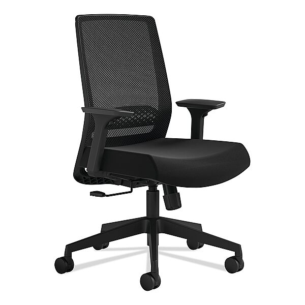 Safco Medina Basic Ergonomic Mesh High-Back Desk Chair, Black