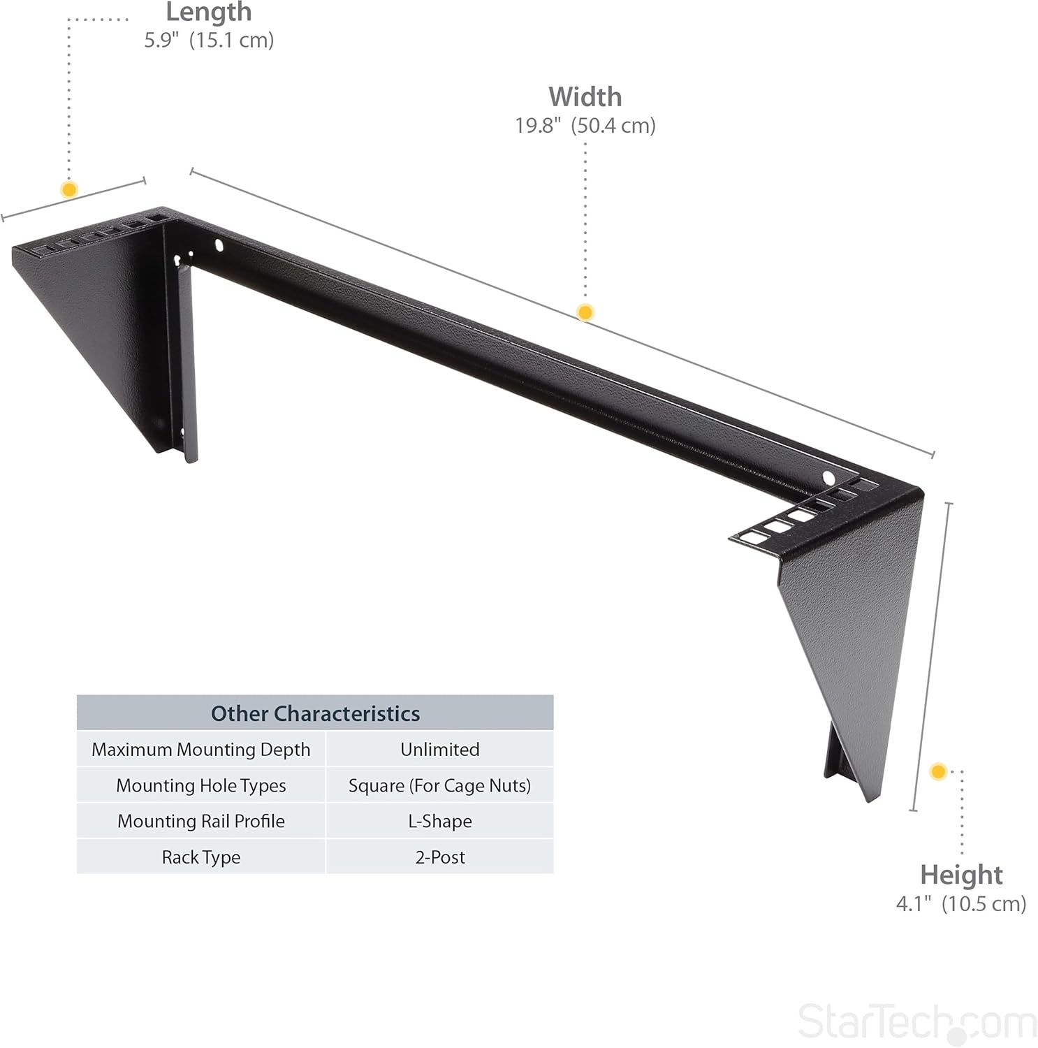 StarTech.com 19in Steel Vertical Wall Mount Rack Bracket