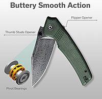 CIVIVI Tranquil Folding Pocket Knife for EDC, 3.7'' Blade