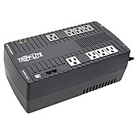 Tripp Lite Ultra-Compact Line Interactive UPS with AVR and Surge Protection, 8 Outlets