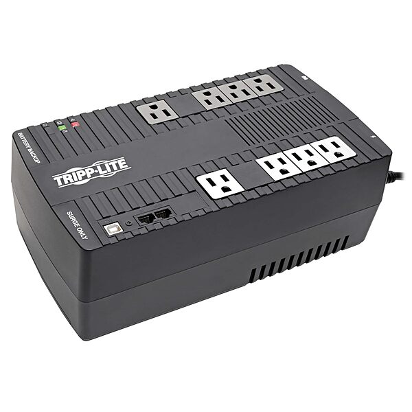 Tripp Lite Ultra-Compact Line Interactive UPS with AVR and Surge Protection, 8 Outlets