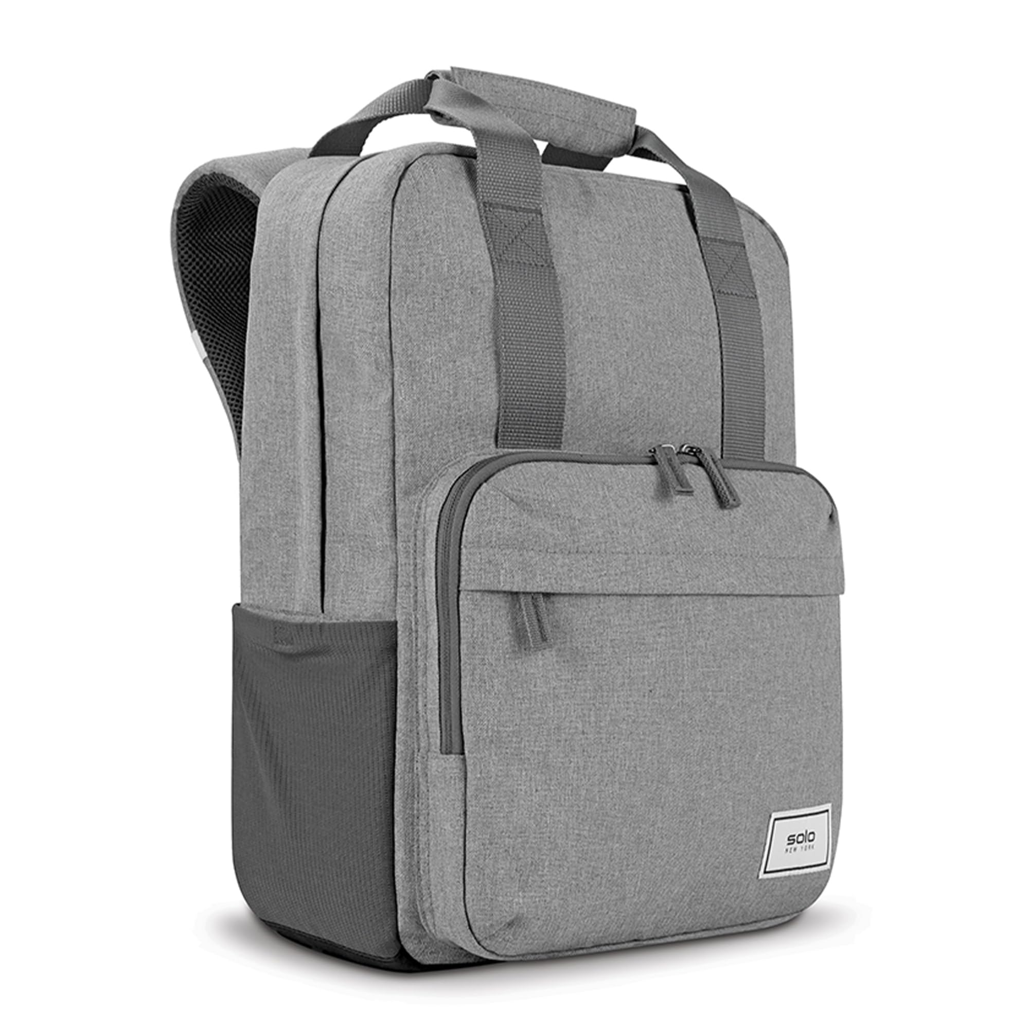 Solo New York Laptop Backpack for Women & Men -Carry On Bookbag for Travel & Work, Lightweight Bag, Side Mesh Pockets