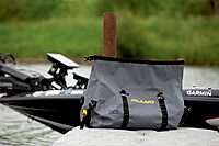 Plano Z-Series Roll-Top Waterproof Duffel with Backpack Straps, Gray with Yellow Accents, 500D PVC Fabric Fishing Dry Bag