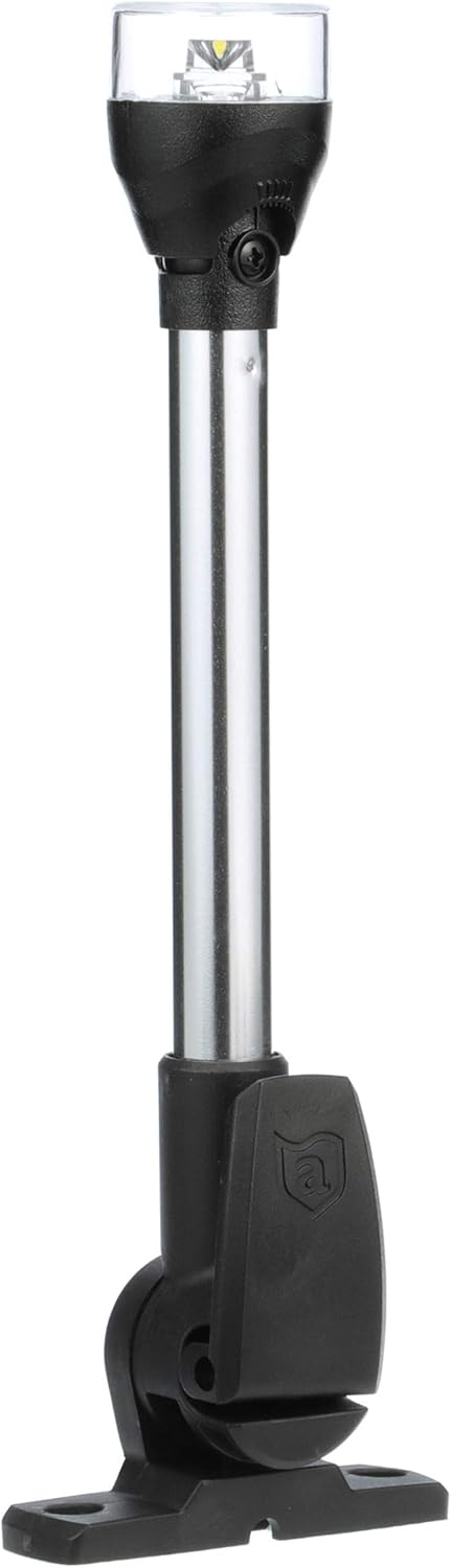 Attwood 5557-PV12A7 LightArmor All-Round LED Fold-Down Navigation Light, 12-Inch, Black Base