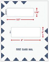 COMPLYRIGHT First Class Double-Window Tax Mailer Envelopes