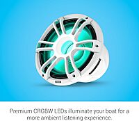 Garmin Fusion® Signature Series 3i Marine Subwoofers, 12" 1400-watt CRGBW Sports White Marine Subwoofer