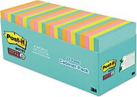 Post-it Super Sticky Notes, 24 Sticky Note Pads, 3 x 3 in., School Supplies, Office Products