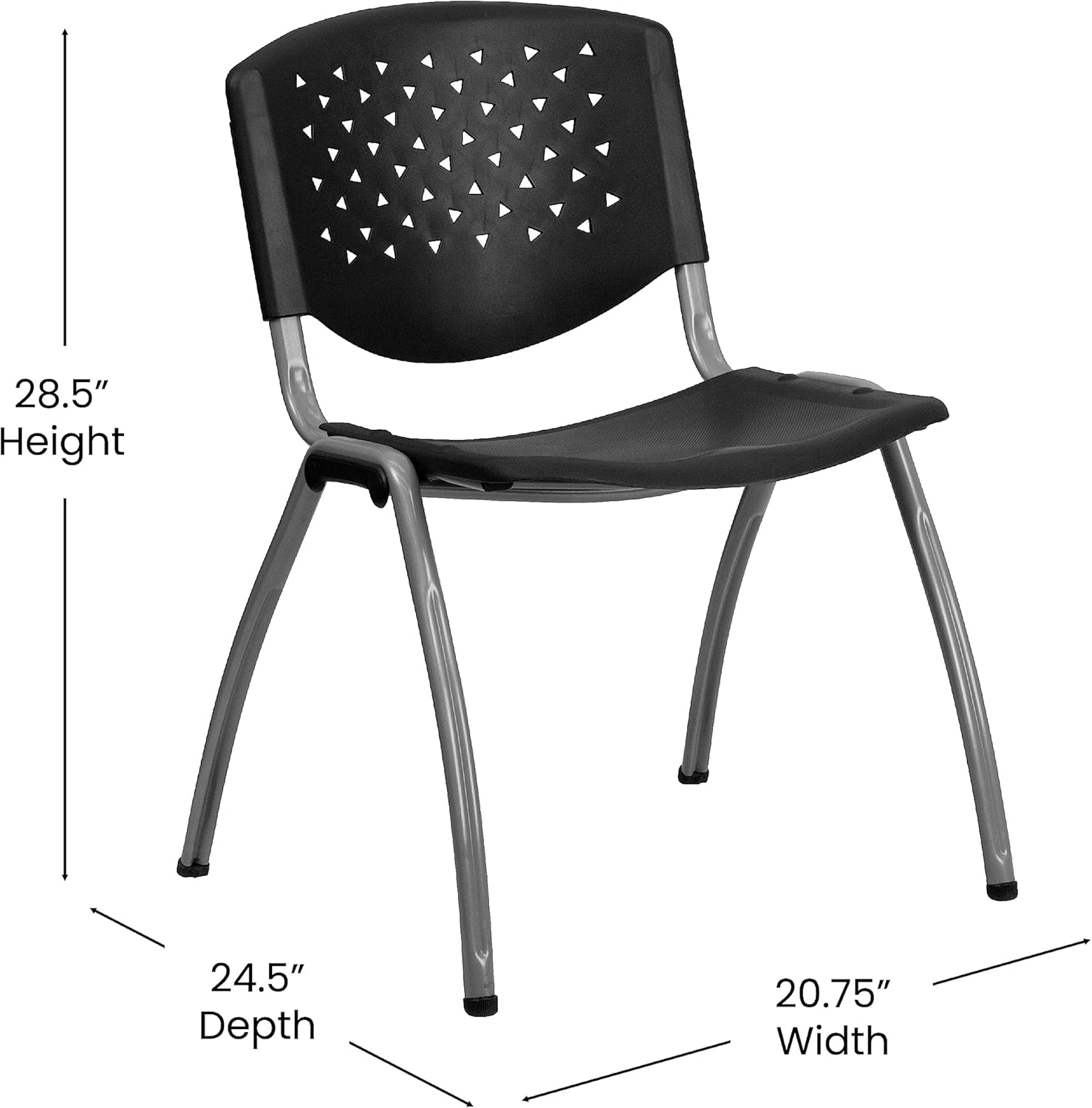 Flash Furniture HERCULES Series 880 lb Capacity Plastic Stack Chair