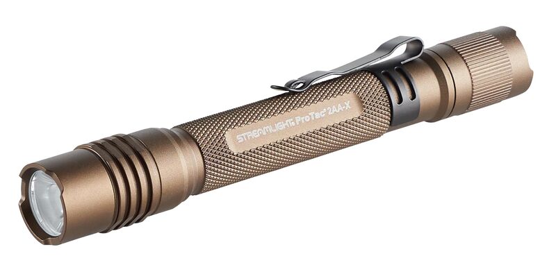 Streamlight 88137 ProTac 2AA-X USB 550-Lumen Multi-Fuel Personal Carry Tactical Flashlight, Coyote