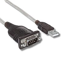 Manhattan USB to RS232 Serial Adapter Converter – Long 18 Inch Cable Cord, 24 AWG - Connects Serial Device to a USB Port