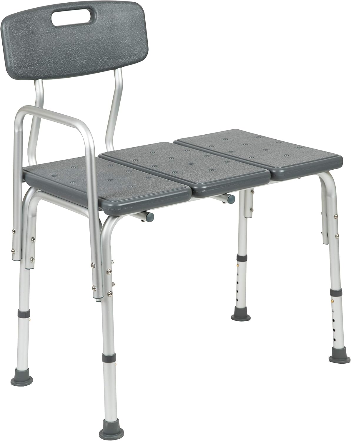 Flash Furniture HERCULES Series 300 Lb. Capacity Adjustable Bath & Shower Transfer Bench with Back and Side Arm
