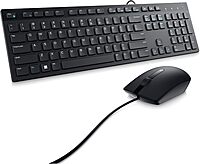 Dell Wired Keyboard and Mouse - KM300C - USB Keyboard - Black - USB Cable Mouse - Optical - 1000 dpi - DELLKM300CUS
