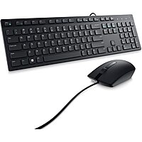 Dell Wired Keyboard and Mouse - KM300C - USB Keyboard - Black - USB Cable Mouse - Optical - 1000 dpi - DELLKM300CUS