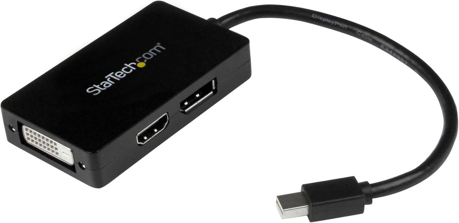 StarTech.com 3-in-1 Mini DisplayPort Adapter - Mini DP to HDMI, DVI, VGA or DisplayPort