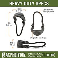MAXPEDITION Positive Grip Zipper Pulls