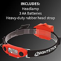 Nightstick XPP-5462 Intrinsically Safe Low-Profile Dual-Light Headlamp