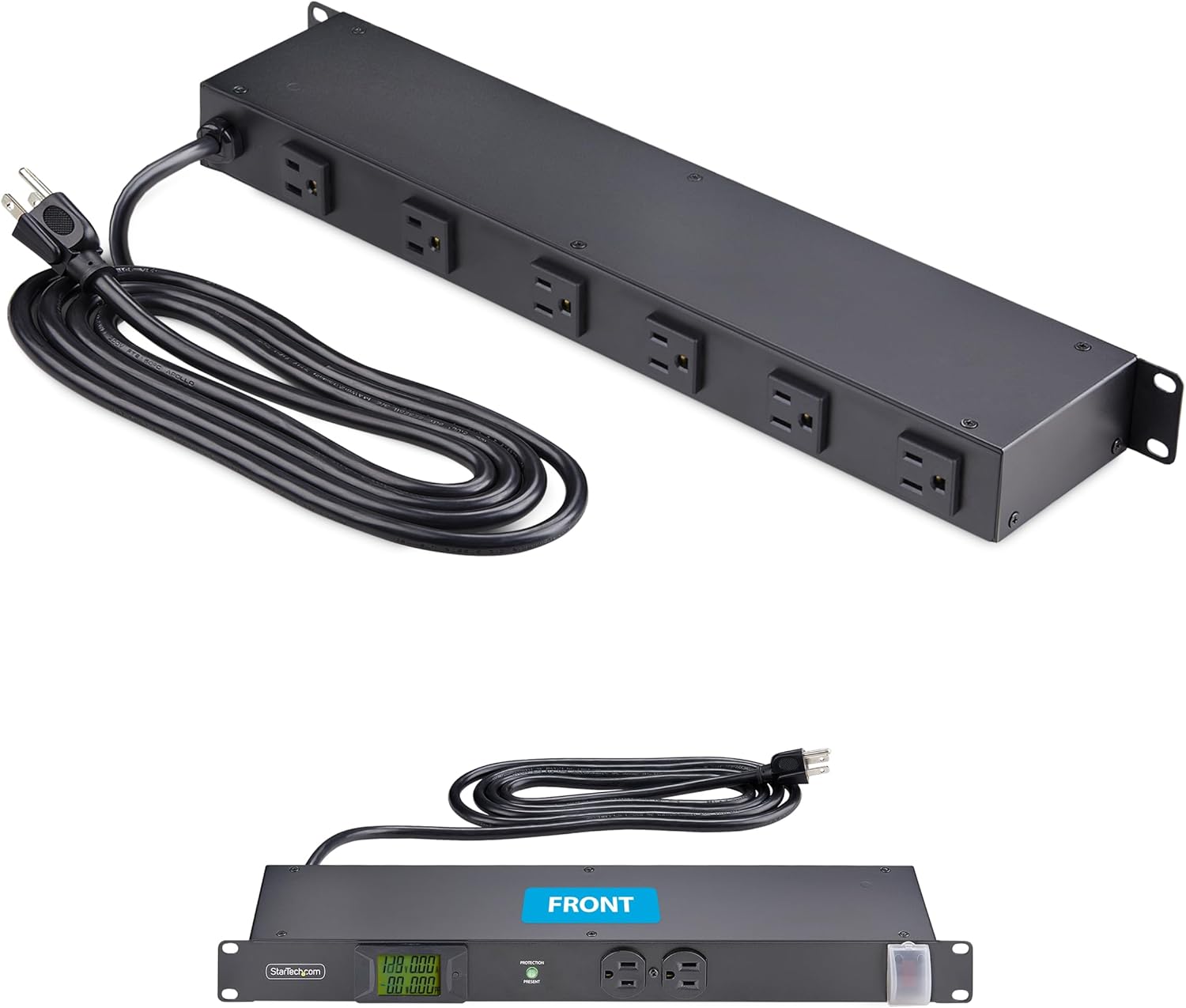 StarTech.com 1U Horizontal Rack Mount Metered PDU Server Power Strip with Surge Protector