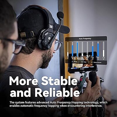 HOLLYLAND Solidcom SE Pro 5S 5-Person Full-Duplex Single-Ear Headset Intercom System (1.9 GHz)