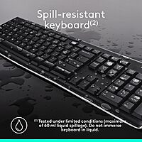 Logitech 920004536 MK270 Wireless Combo Keyboard/Mouse USB Black