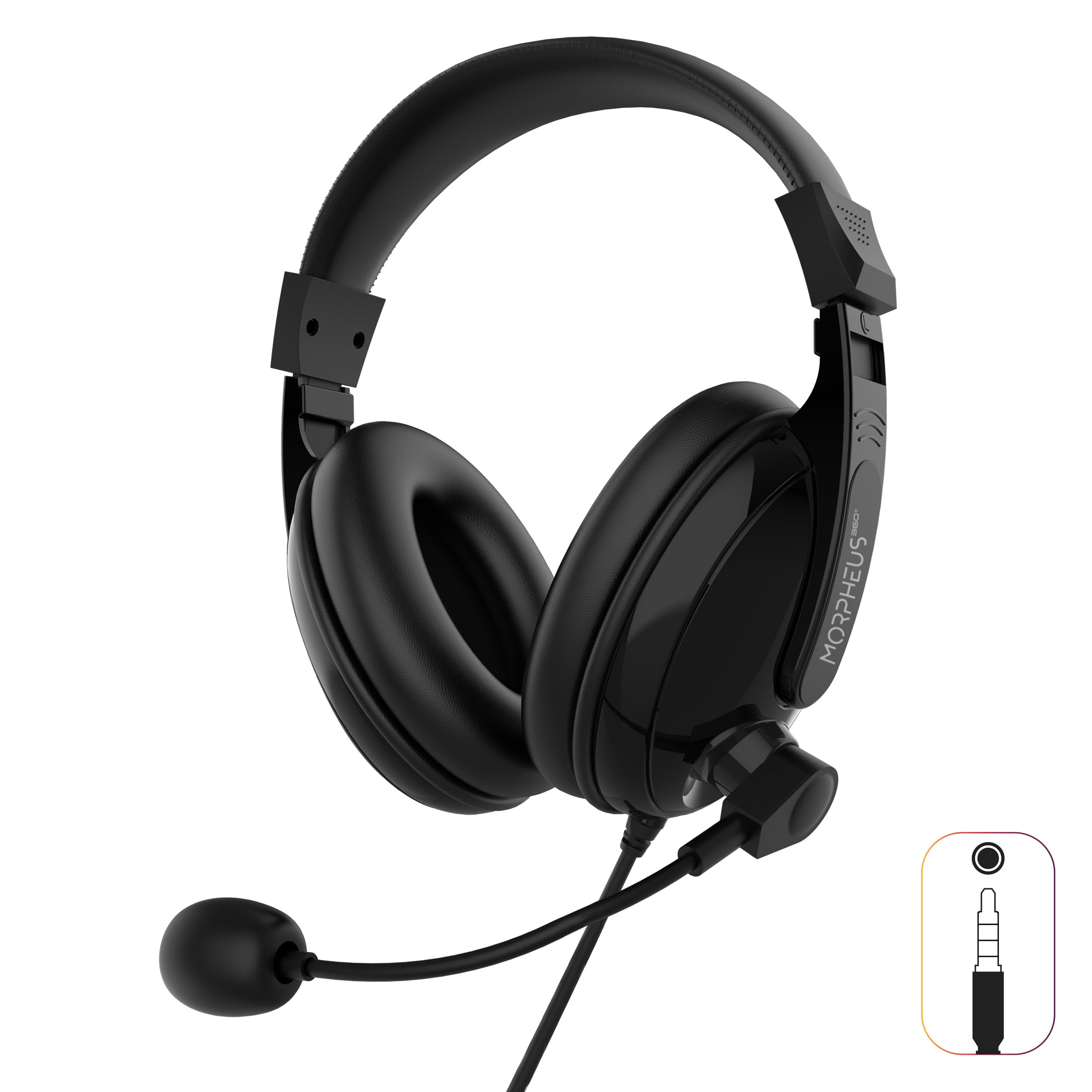 Morpheus 360 Basic Multimedia Stereo Headset - Adjustable Microphone - Lightweight Comfortable Design