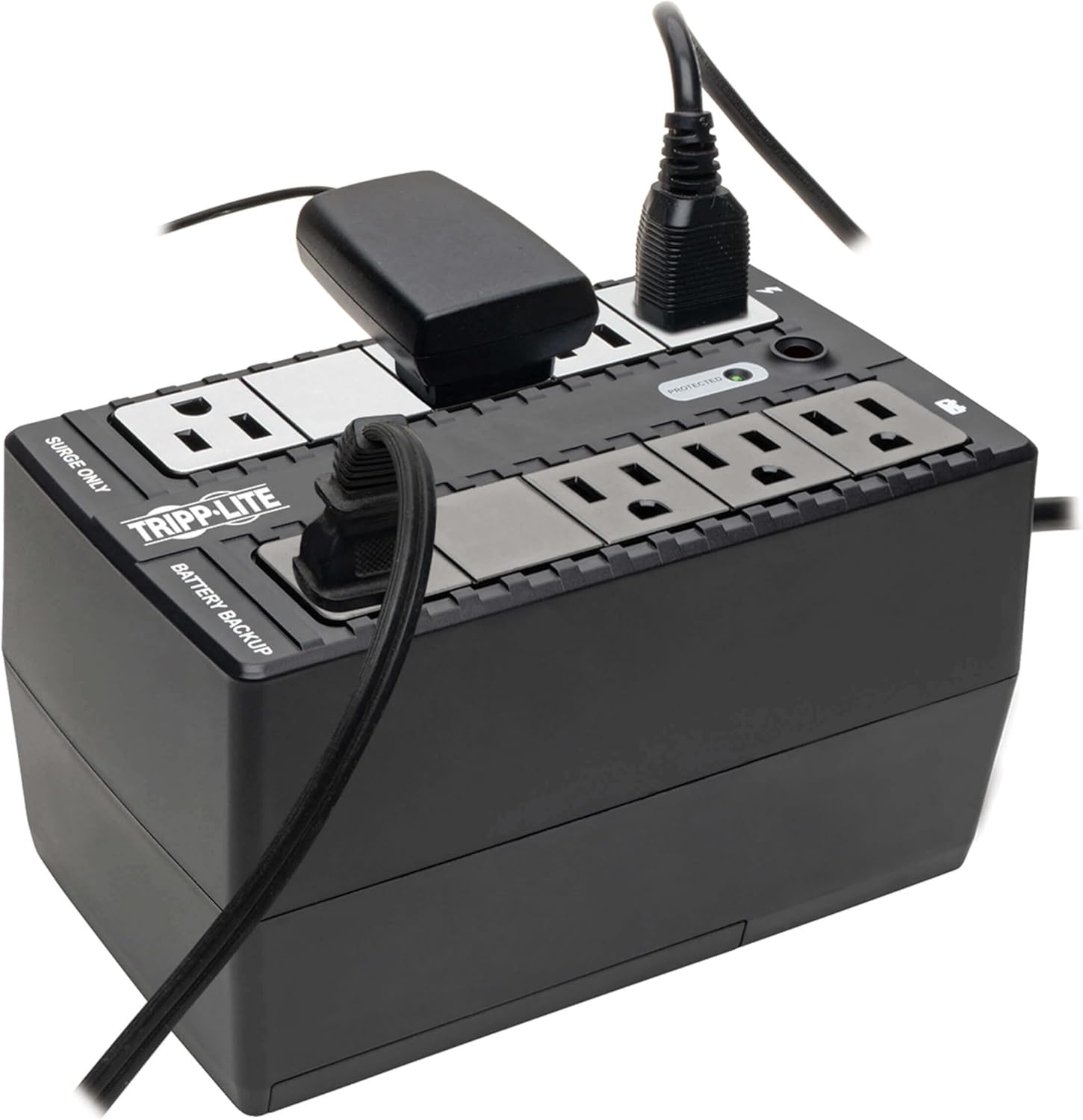 Tripp Lite 450VA Mini UPS Battery Backup Surge Protector, 8 Outlets, Uninterruptible Power Supply