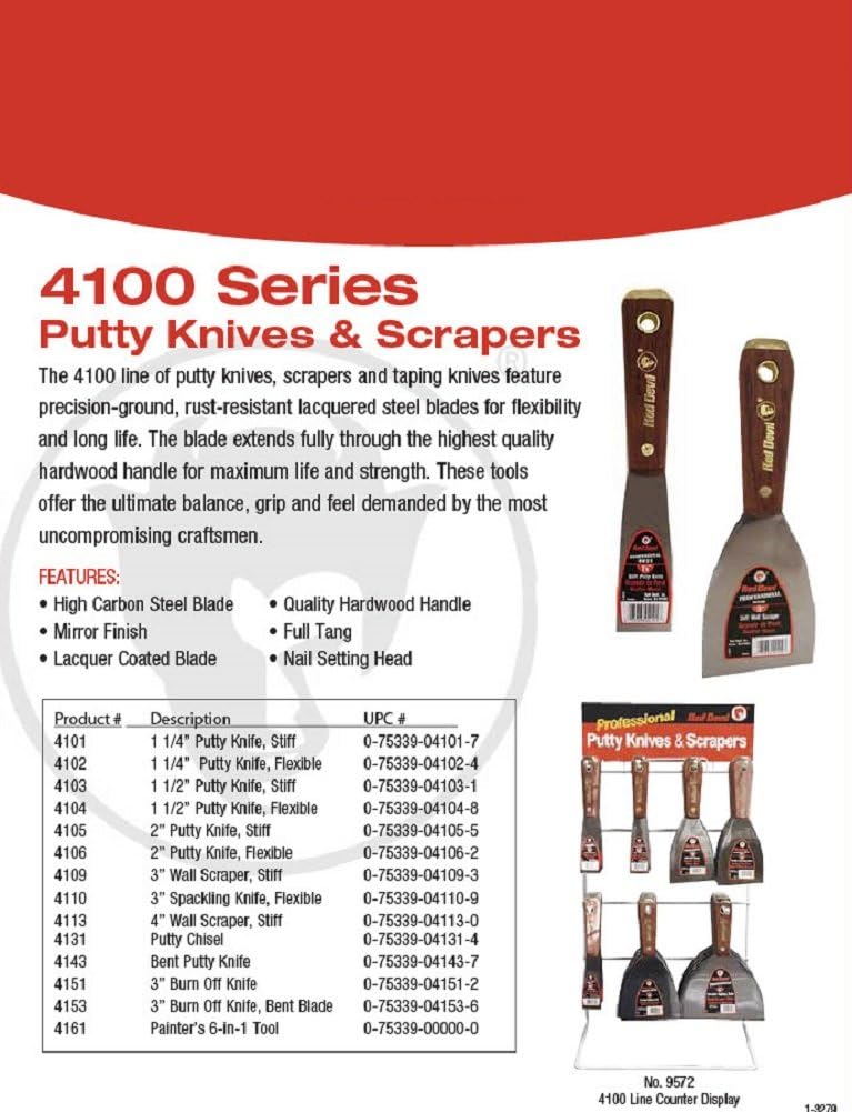 Red Devil 4100 Professional Series Putty and Spackling Knives