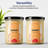 Avery Glossy White Arched Labels, Sure Feed Technology, 3" x 2.25", 90 Labels, Print-to-The-Edge, Laser/Inkjet Printable