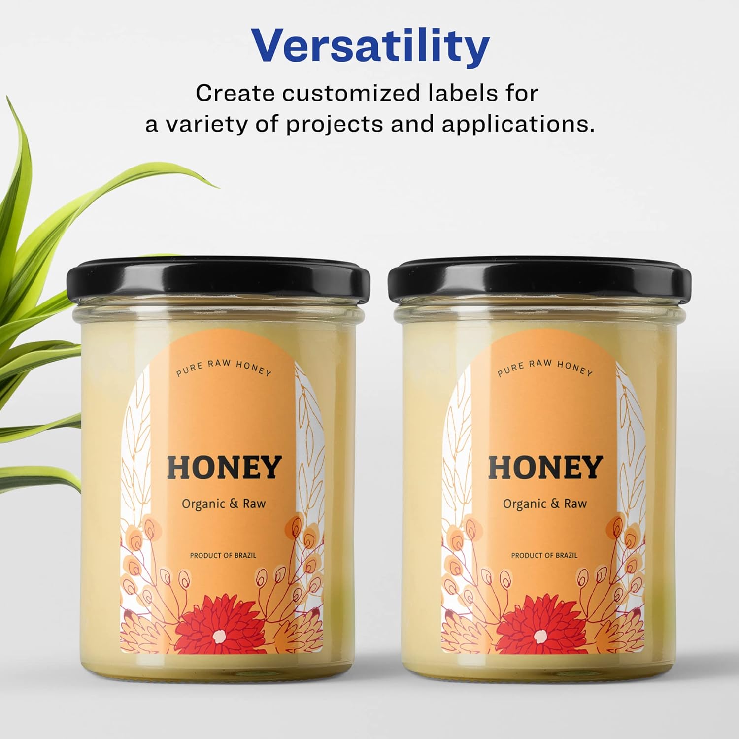 Avery Glossy White Arched Labels, Sure Feed Technology, 3" x 2.25", 90 Labels, Print-to-The-Edge, Laser/Inkjet Printable