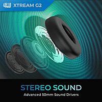 ADESSO Xtream Gaming Headset with 50 mm Drivers, Noise Cancelling Microphone and LED Lighting