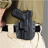 Galco Corvus Inside/Outside Waistband Belt Leather Holster,Glock 26, 27, 33, Black, Right CVS286