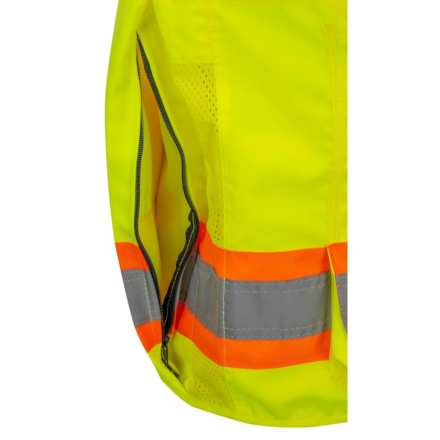 PIONEER Surveyor Safety Vest – Hi-Vis Reflective Woven 150D, 19 Pockets, Zipper