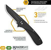OUTDOOR EDGE Razor VX1 Replaceable-Blade EDC Folding Pocket Knife